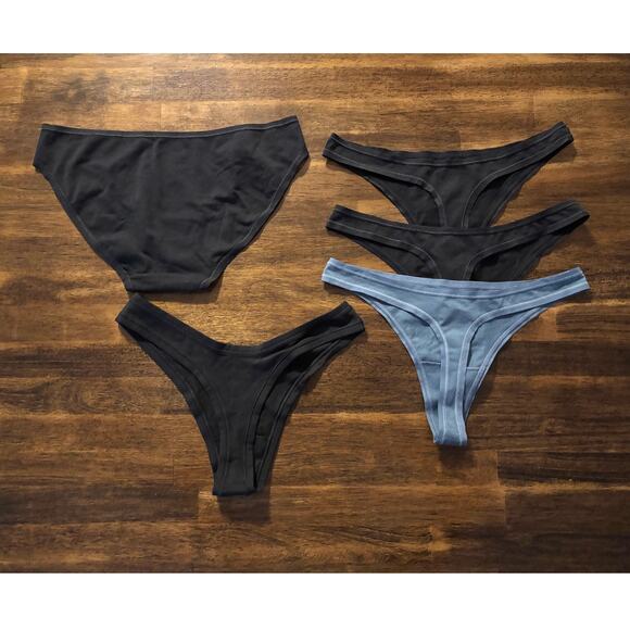 Set of 5 Quince Women’s XS Underwear Organic Cotton Panties Thong Bikini Variety - Picture 2 of 12